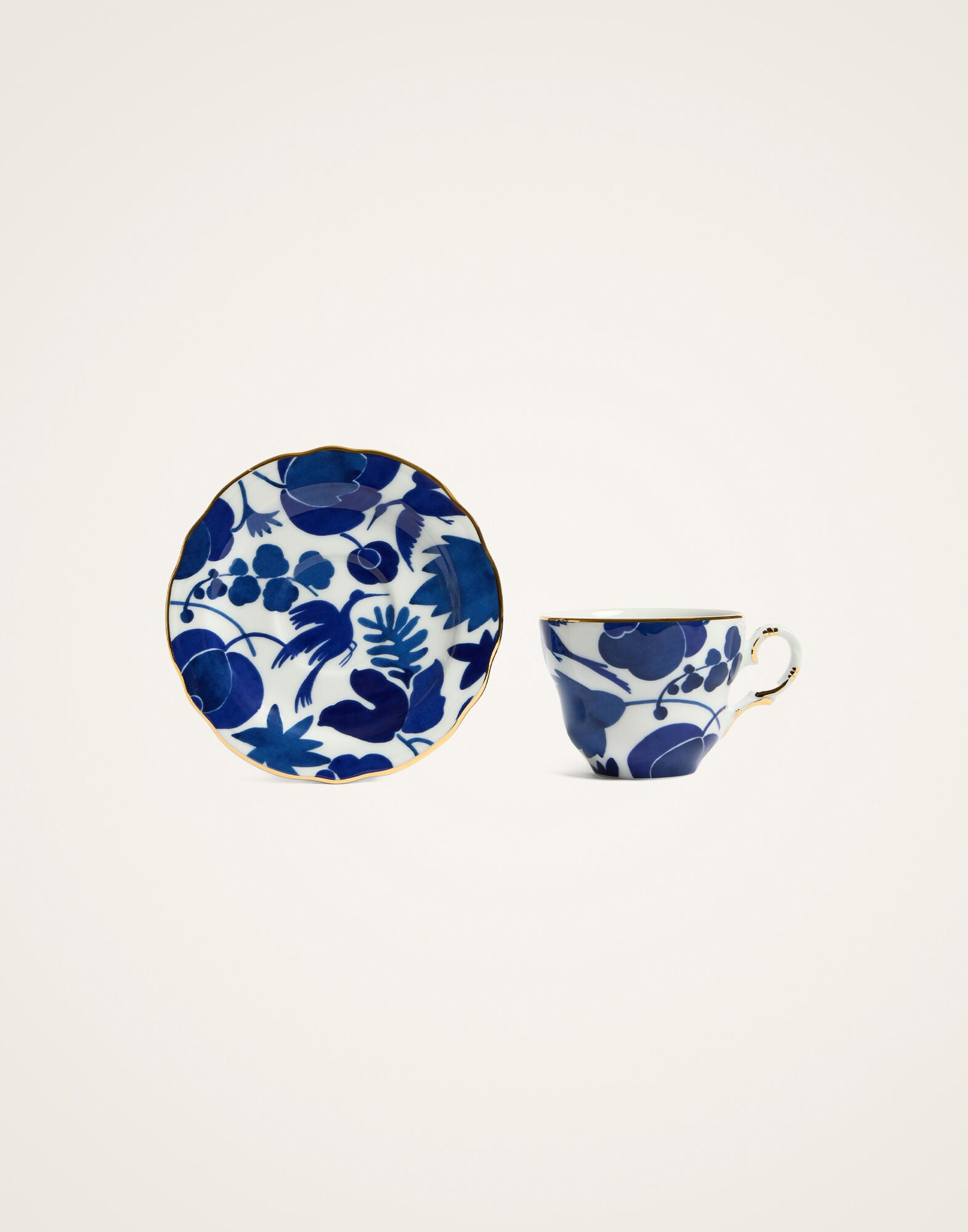 Mama Tea Cup Set Of 2 La DoubleJ: Wildbird Blue Mama Tea Cup Set Of 2 La DoubleJ: Wildbird Blue CUP0006CER001
