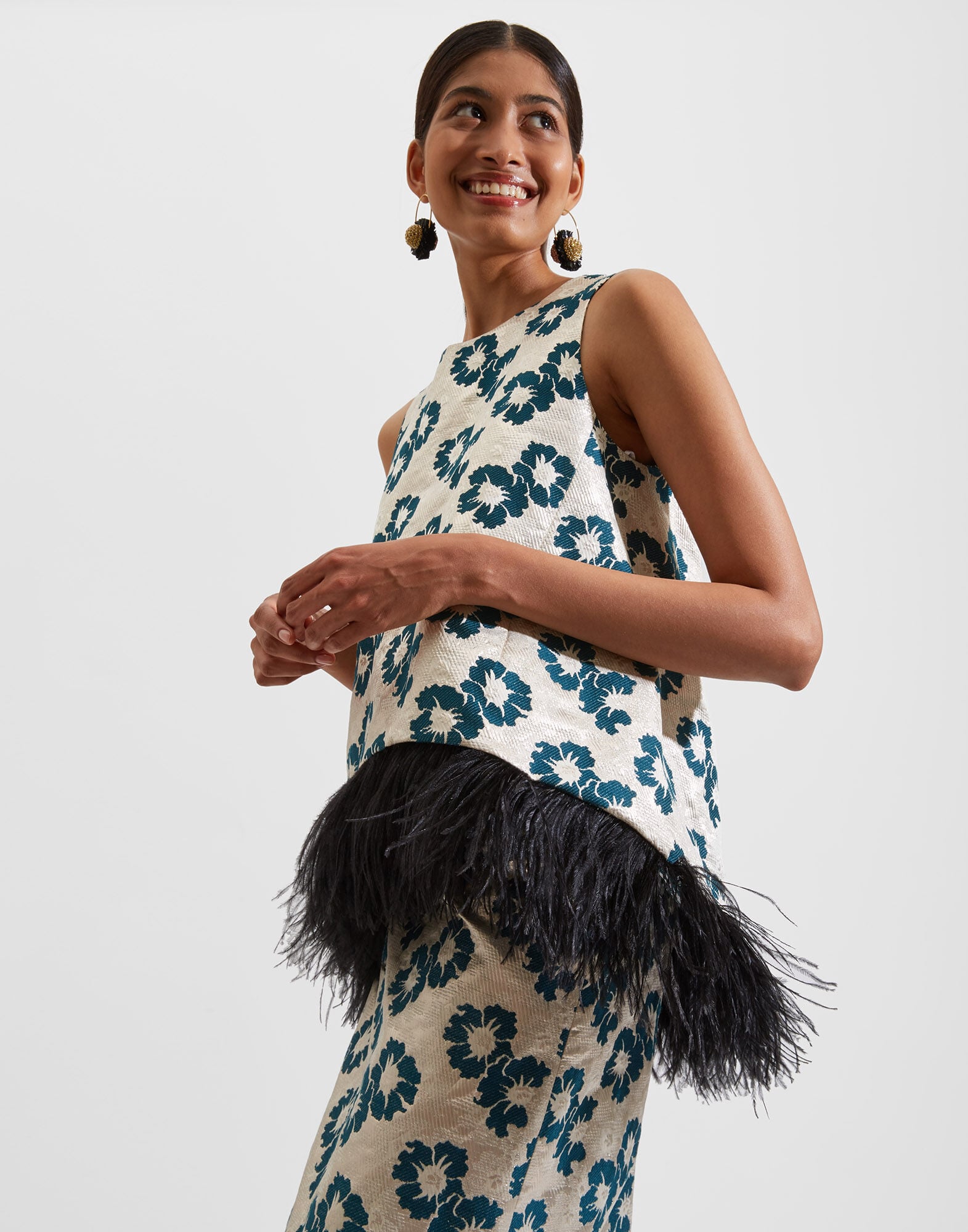 La Scala Top (With Feathers) La DoubleJ: Pansy Party Jacquard La Scala Top (With Feathers) La DoubleJ: Pansy Party Jacquard TOP0013JCQ060