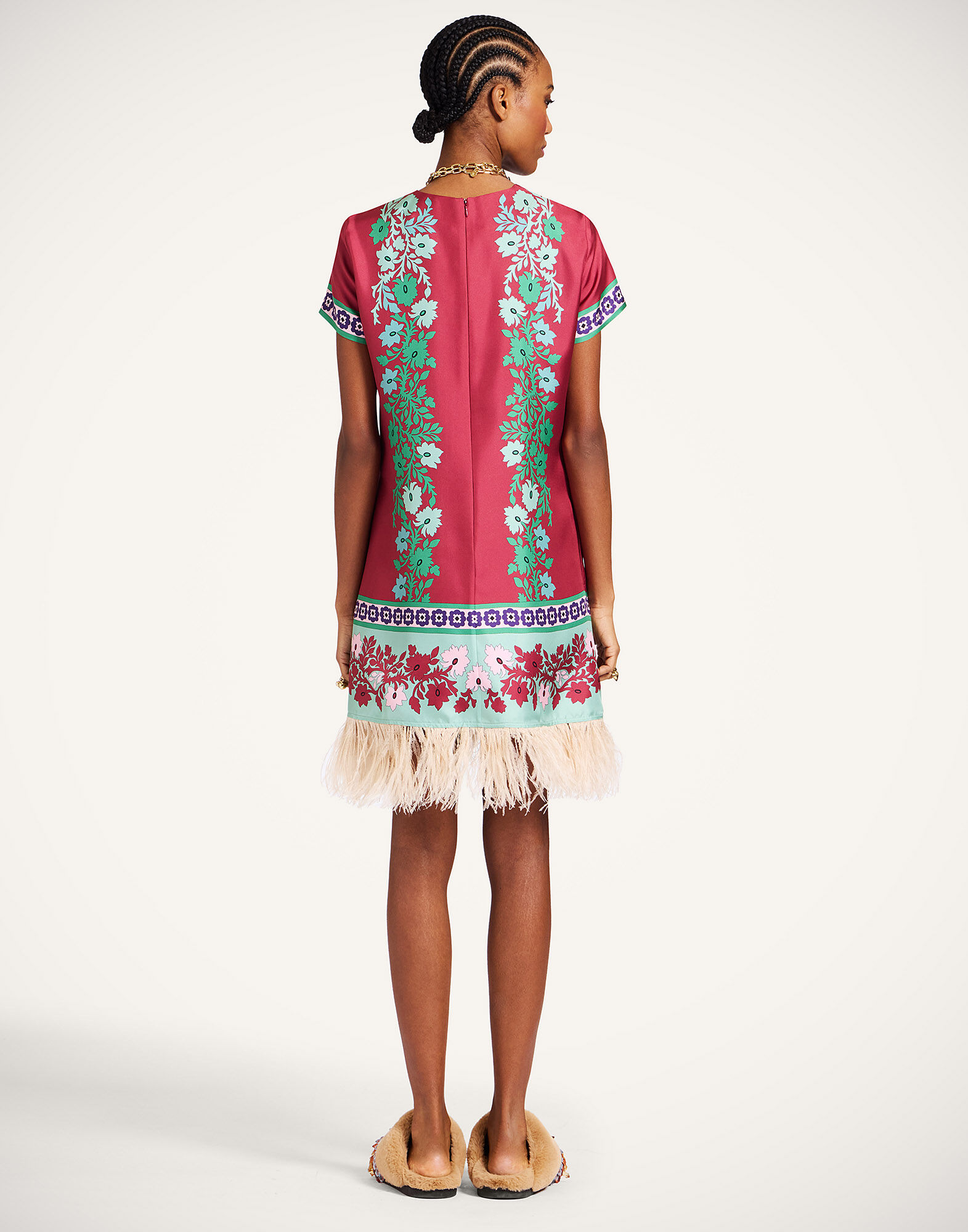 Mini Swing Dress La DoubleJ: Regalia Placée Red Mini Swing Dress La DoubleJ: Regalia Placée Red DRE0963SIL006
