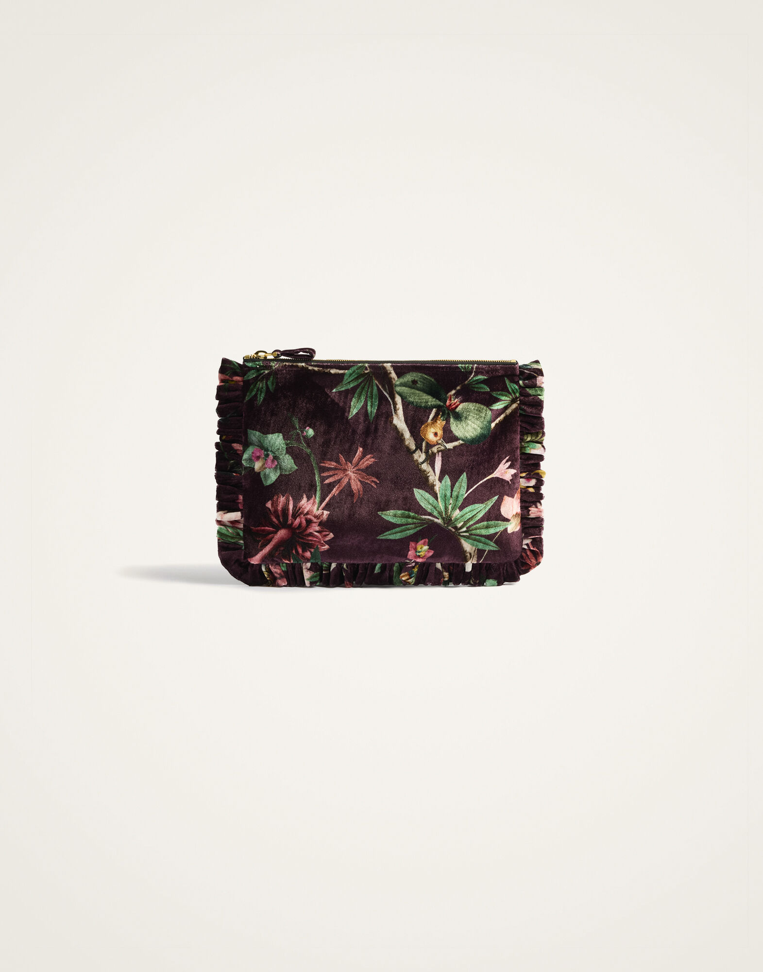 Hand Pochette La DoubleJ: Zooflora Burgundy Hand Pochette La DoubleJ: Zooflora Burgundy BAG0059VEL001