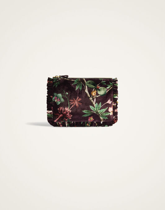 Hand Pochette La DoubleJ: Zooflora Burgundy Hand Pochette La DoubleJ: Zooflora Burgundy BAG0059VEL001