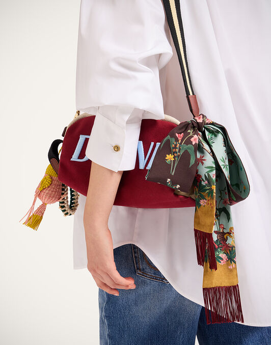 Skinny Scarf La DoubleJ: Zooflora Placée Light Blue Skinny Scarf La DoubleJ: Zooflora Placée Light Blue SCA0075SIL006