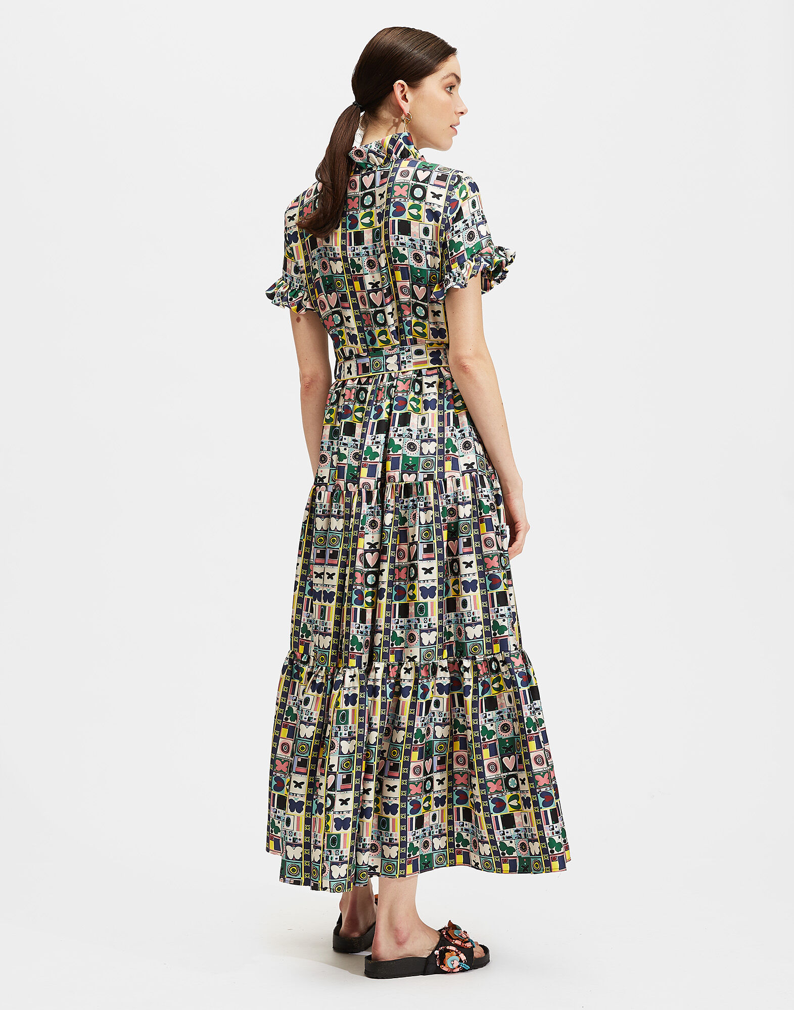 Long And Sassy Dress LaDoubleJ: Francobollo DRE0017SIL001
