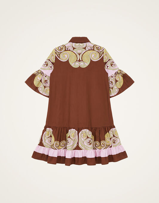 Choux Dress La DoubleJ: Kells Swirl Placée Burgundy DRE0205COT097