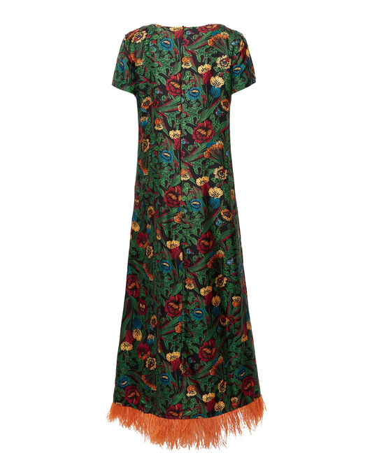 Swing Dress (With Feathers) La DoubleJ: Night Garden DRE0864SIL026