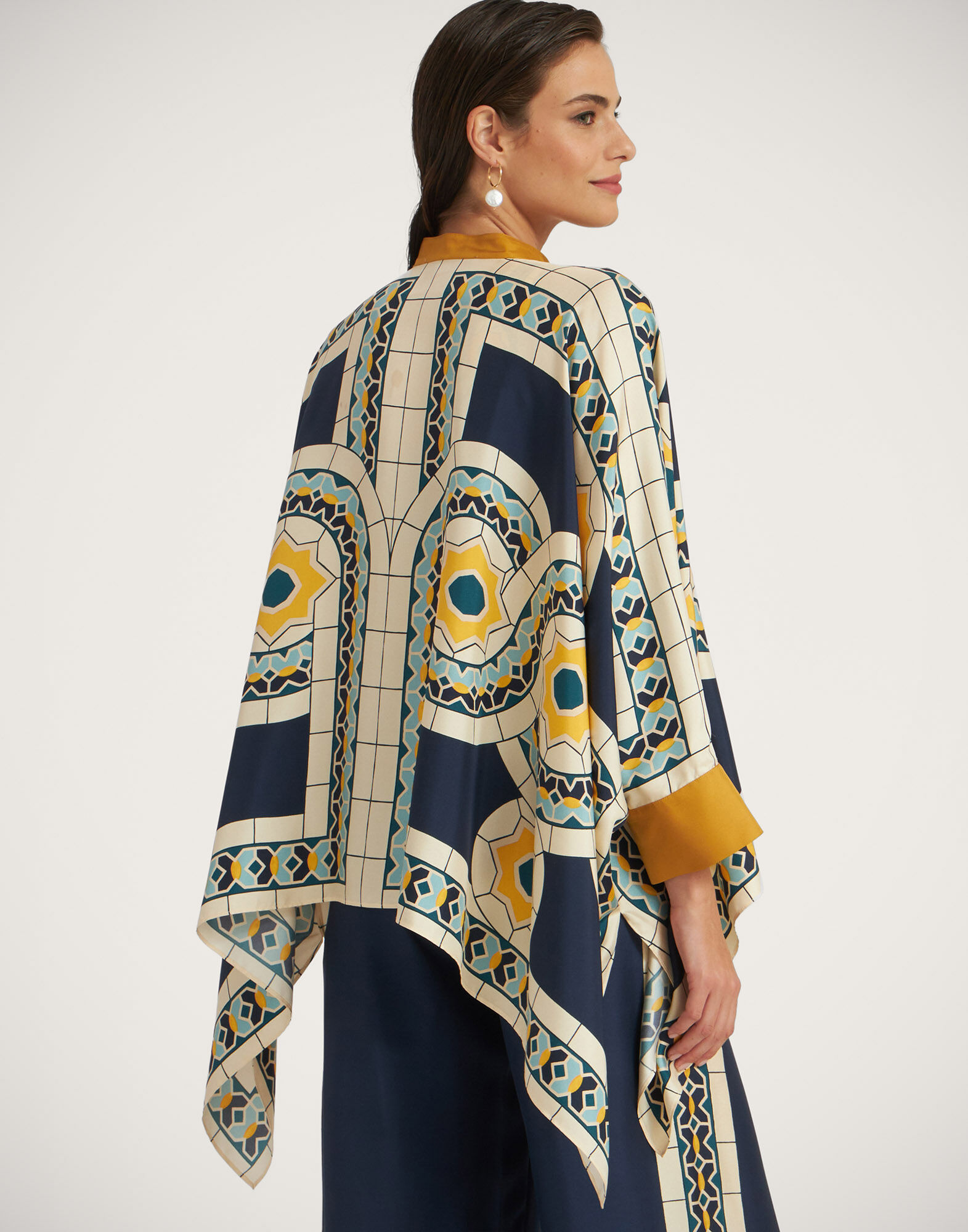 Foulard Shirt La DoubleJ: Mudejar Placée Blue Foulard Shirt La DoubleJ: Mudejar Placée Blue SHI0167LAC008
