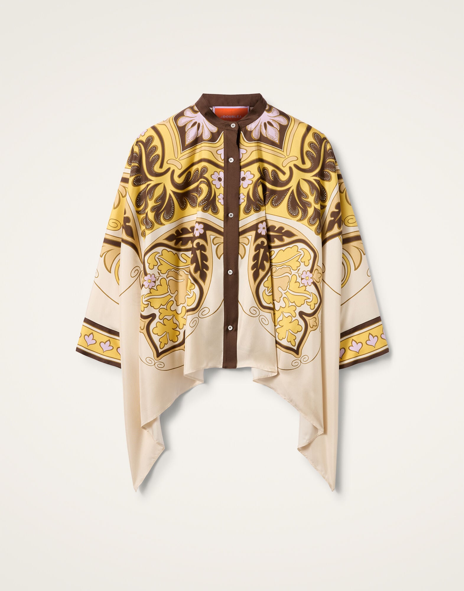 Foulard Shirt La DoubleJ: Spells Placée Yellow SHI0167LAC008
