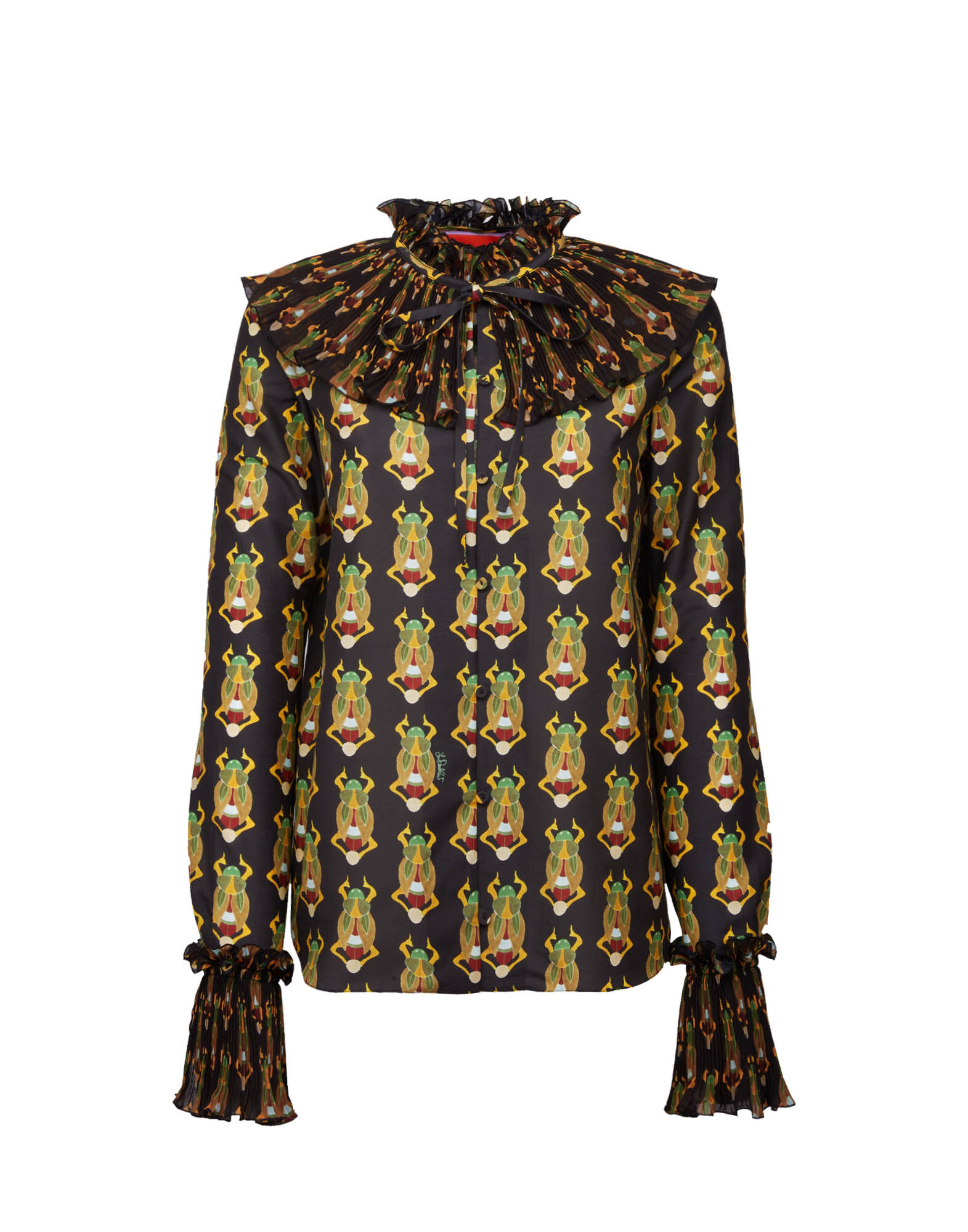 Nefertiti Shirt La DoubleJ: Scarab Black SHI0081SIL010