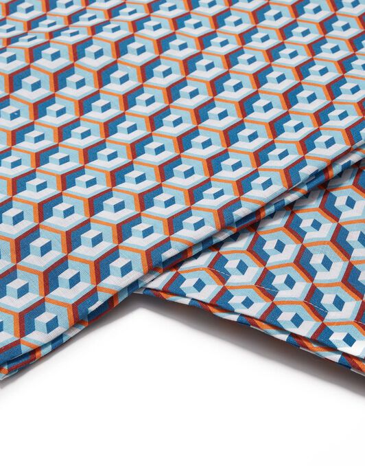 Large Tablecloth (180x350) La DoubleJ: Cubi Blu Large Tablecloth (180x350) La DoubleJ: Cubi Blu TBC0003LIN001