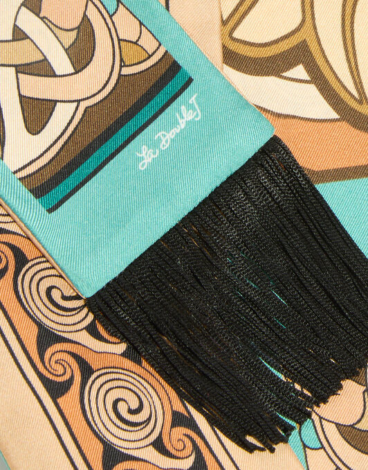 Skinny Scarf La DoubleJ: Kells Placée Blue Petrol Skinny Scarf La DoubleJ: Kells Placée Blue Petrol SCA0075SIL006