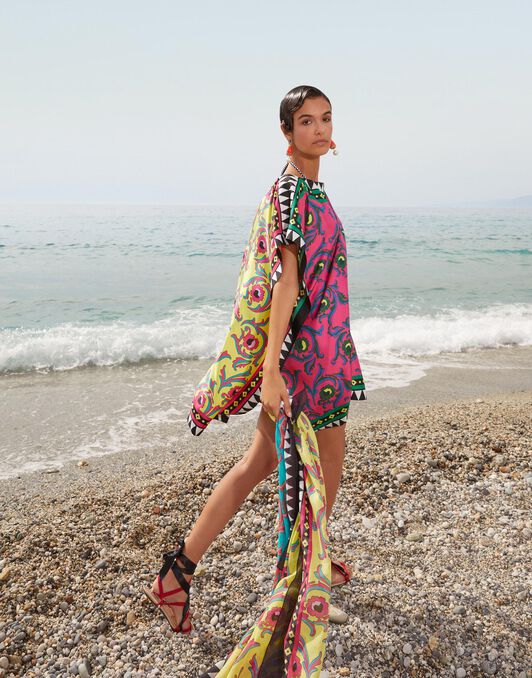 Scarf Dress LaDoubleJ: Cartwheel Fuxia DRE0223SIL006