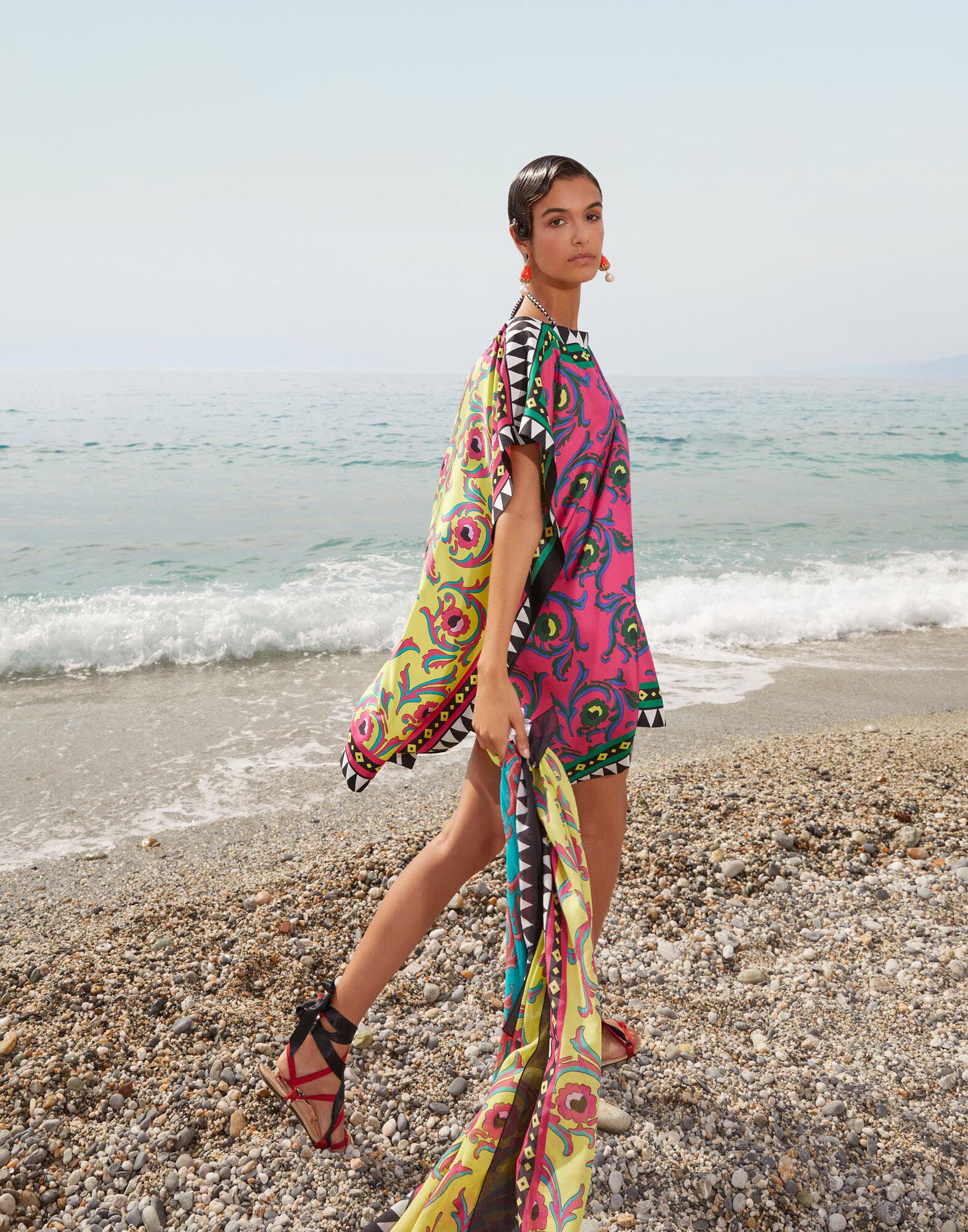 Scarf Dress LaDoubleJ: Cartwheel Fuxia DRE0223SIL006