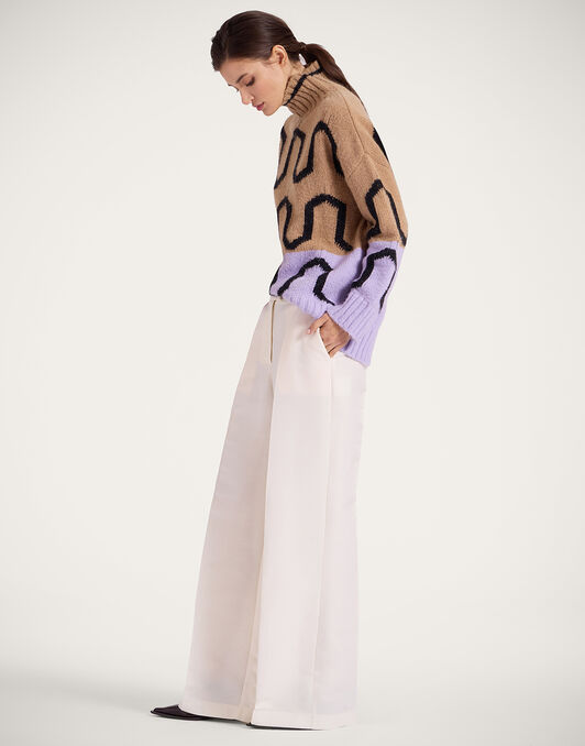 Comber Turtleneck La DoubleJ: Camel & Lilac Comber Turtleneck La DoubleJ: Camel & Lilac PUL0225KNI134