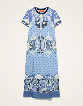 Sporty Swing Dress La DoubleJ: Cocoon Placée Blue DRE1106JER085