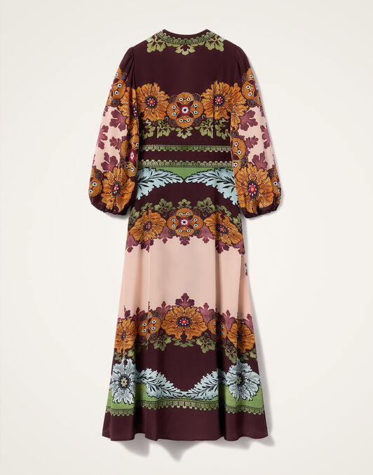 Long Camerino Dress La DoubleJ: Bounty Placée Burgundy DRE0720CRE002