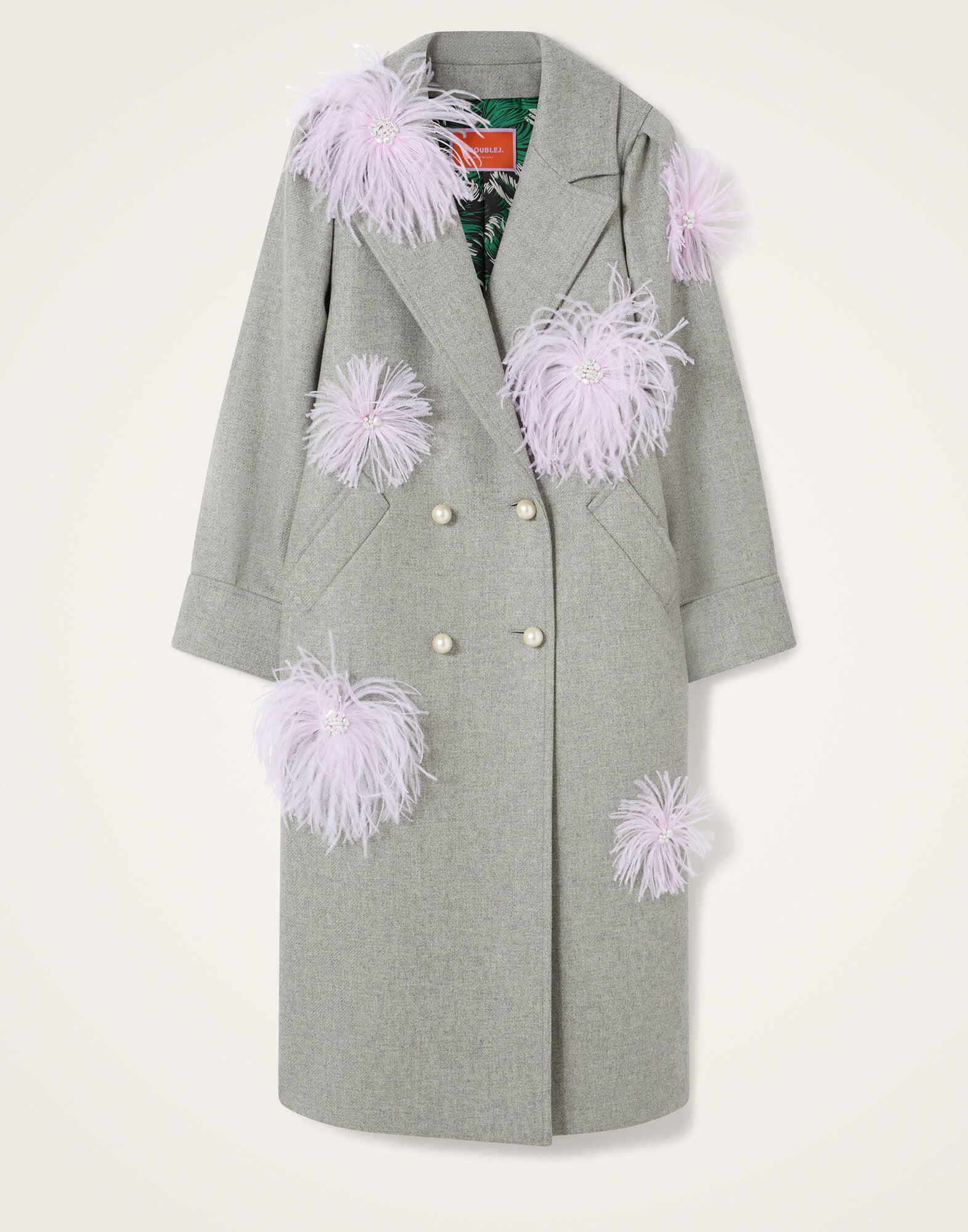 Victoria Coat La DoubleJ: Solid Grey Victoria Coat La DoubleJ: Solid Grey JAC0206WOL039