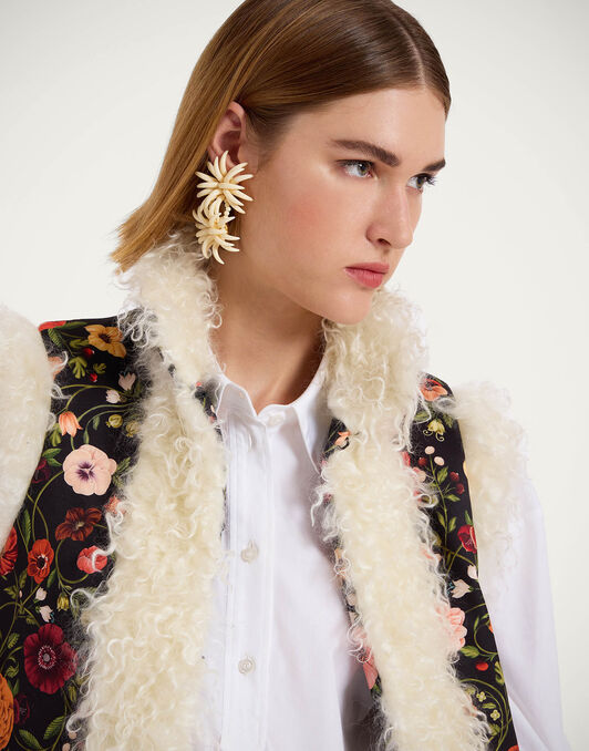 Sleeveless Folk Jacket La DoubleJ: Botticelli Black Sleeveless Folk Jacket La DoubleJ: Botticelli Black JAC0046JER034