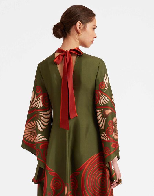 Magnifico Dress La DoubleJ: Kerylos Placée Dark Green Magnifico Dress La DoubleJ: Kerylos Placée Dark Green DRE0232SIL006