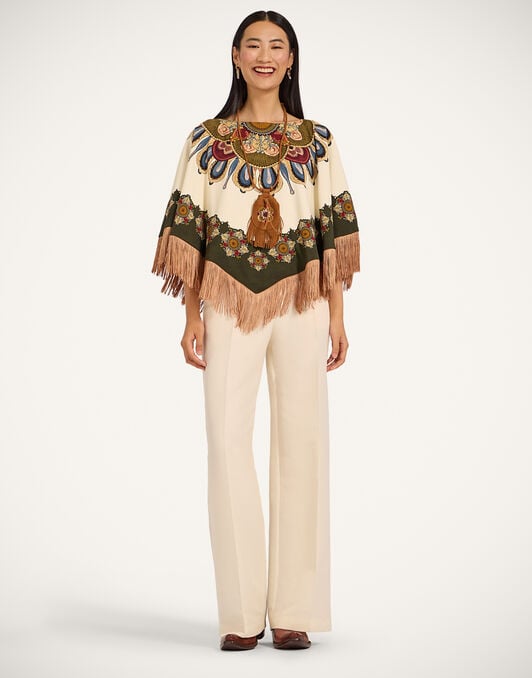 Reversible Mini Poncho La DoubleJ: Nucleus Placée Off White Reversible Mini Poncho La DoubleJ: Nucleus Placée Off White SCA0077VIS011