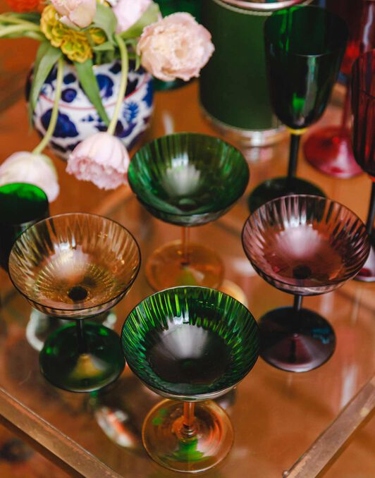 Champagne Coupe Set of 2 La DoubleJ: Verde Champagne Coupe Set of 2 La DoubleJ: Verde GLA0012MUR001