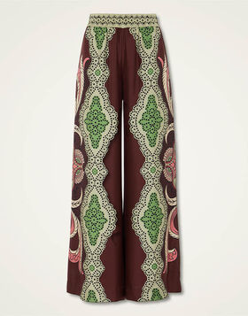 Palazzo Pants La DoubleJ: Portal Placée Brown TRO0026SIL006