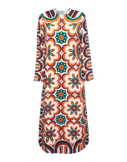 Long Sleeve Swing Dress La DoubleJ: Ciccio Arancio Long Sleeve Swing Dress LaDoubleJ: Ciccio Arancio DRE0231SIL006