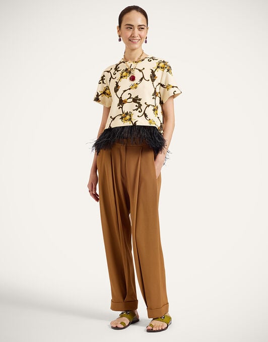 Pleated Pants La DoubleJ: Solid Tobacco Pleated Pants La DoubleJ: Solid Tobacco TRO0214VIS035