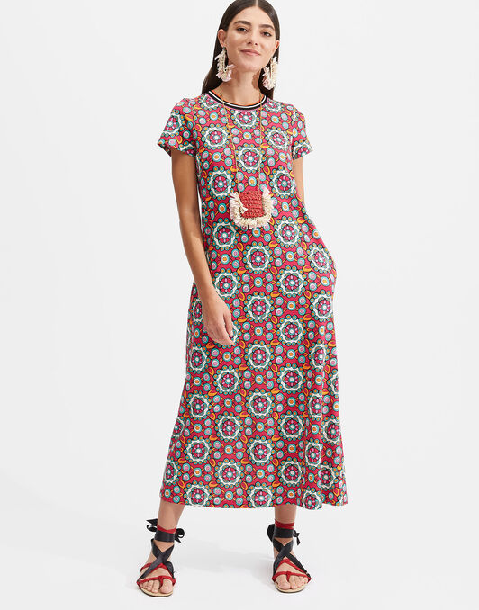 Sporty Swing Dress La DoubleJ: Kaleidoscope Fuxia Sporty Swing Dress LaDoubleJ: Kaleidoscope Fuxia DRE0247JER002