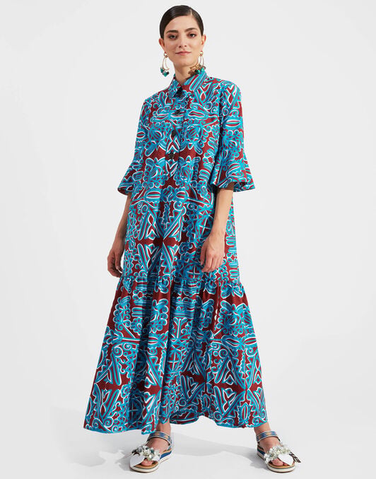 Artemis Dress La DoubleJ: Parnaveg Turchese Artemis Dress LaDoubleJ: Parnaveg Turchese DRE0201COT015