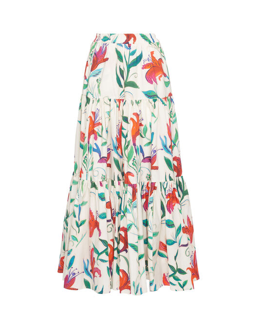 Big Skirt La DoubleJ: White Lily SKI0001COT001