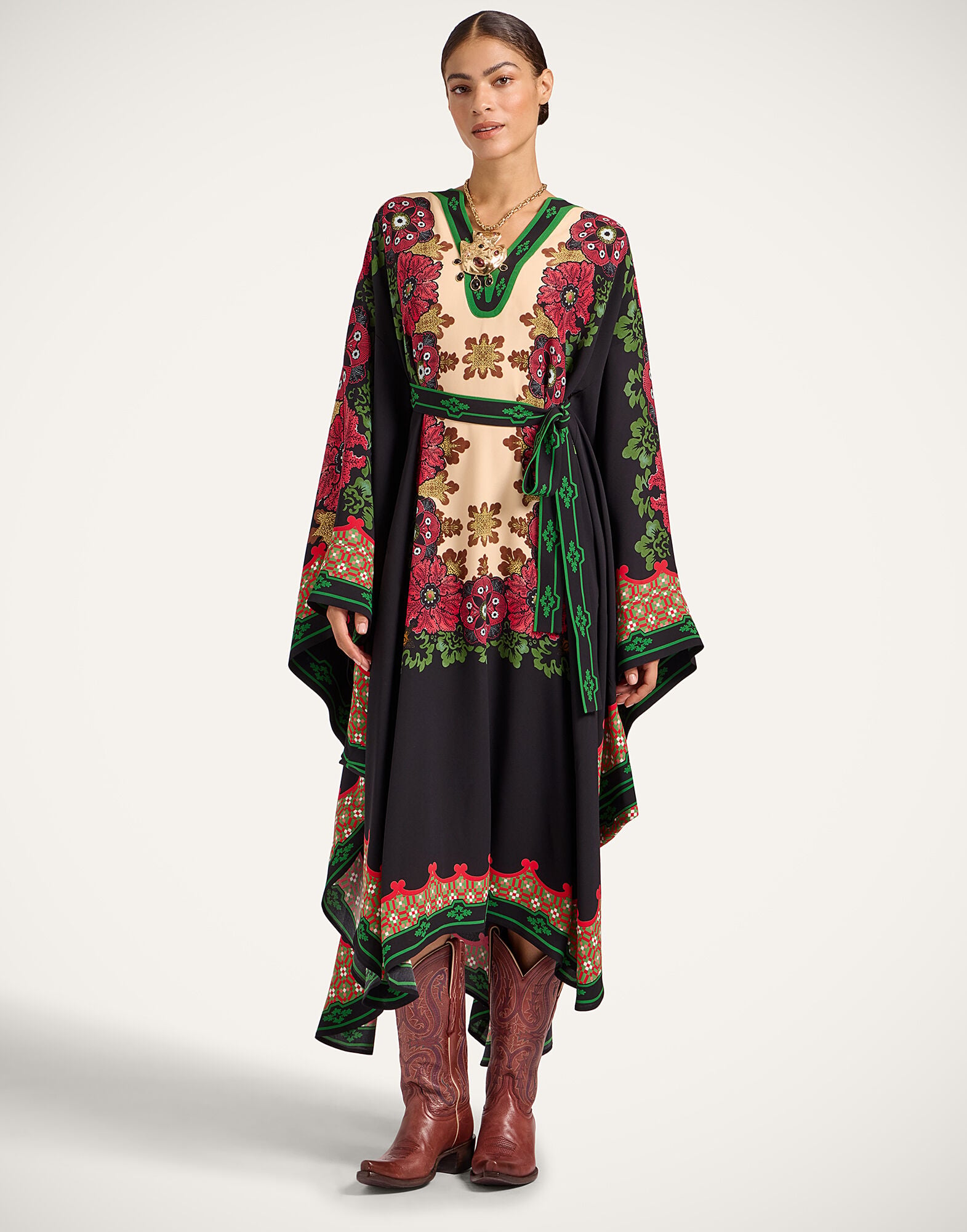Karis Kaftan La DoubleJ: Bounty Placée Red DRE0935VIS027