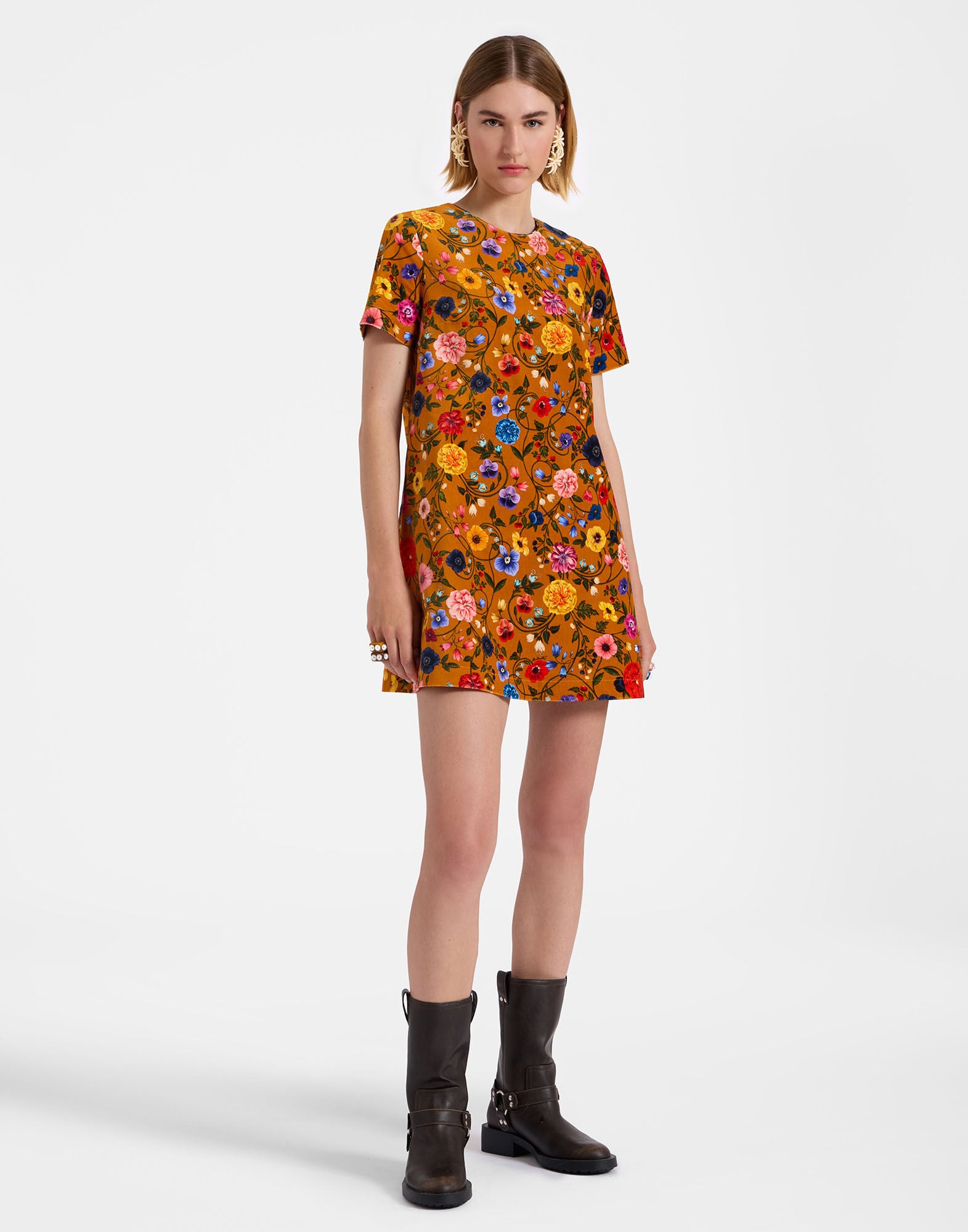 Mini Swing Dress La DoubleJ: Botticelli Rust Mini Swing Dress La DoubleJ: Botticelli Rust DRE0658VEL001