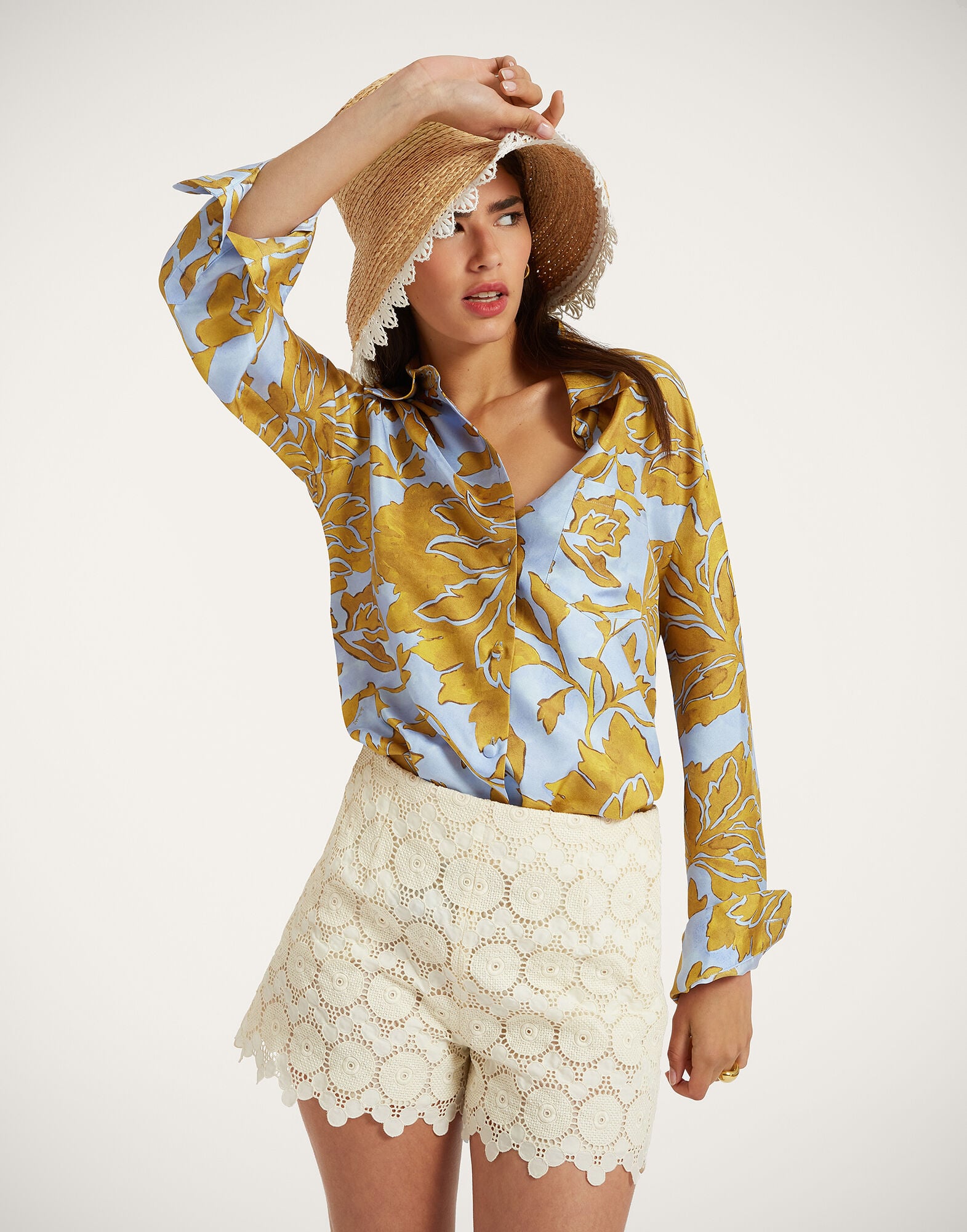 Boy Shirt La DoubleJ: Tangle Light Blue Boy Shirt La DoubleJ: Tangle Light Blue SHI0001SIL001