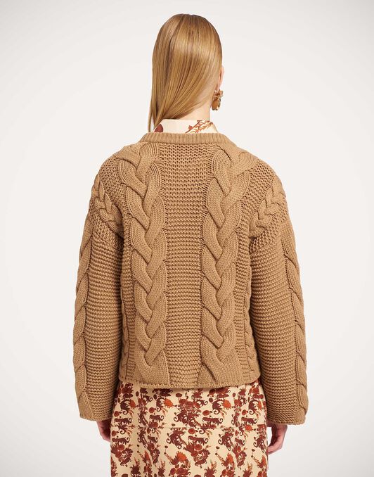 Portrait Cardigan La DoubleJ: Solid Brown Portrait Cardigan La DoubleJ: Solid Brown PUL0211KNI120