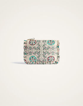 Hand Pochette La DoubleJ: Florette Tiles Ecru BAG0059JCQ137