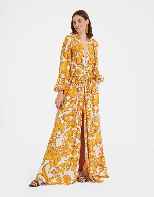 Long Camerino Dress La DoubleJ: Va-Va Gold Long Camerino Dress La DoubleJ: Va-Va Gold DRE0720CRE002