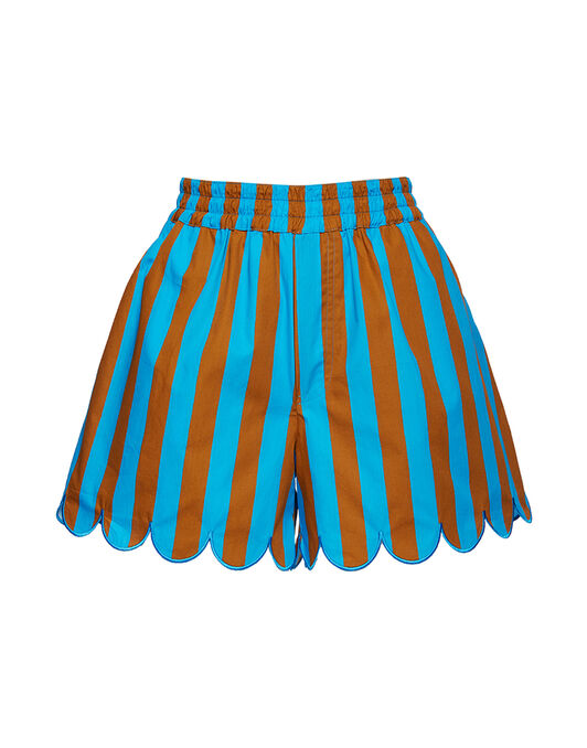 Pull-Up Shorts Embroidered La DoubleJ: Riviera Turchese TRO0083COT039