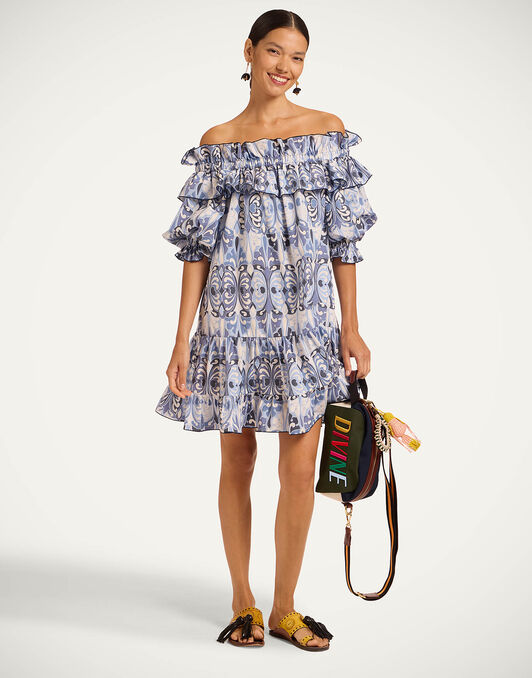 Mini Breakfast Dress La DoubleJ: Cocoon Blue Mini Breakfast Dress La DoubleJ: Cocoon Blue DRE1075COT039
