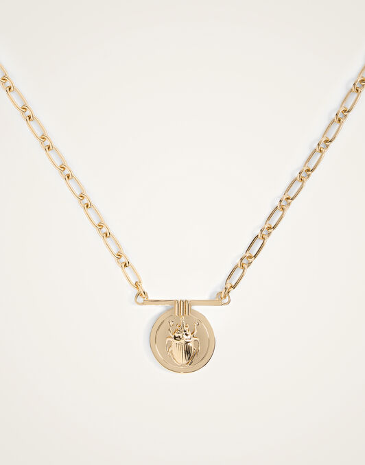 Scarab Necklace La DoubleJ: 24k Gold Plate Scarab Necklace La DoubleJ: 24k Gold Plate NEC0039BRA003