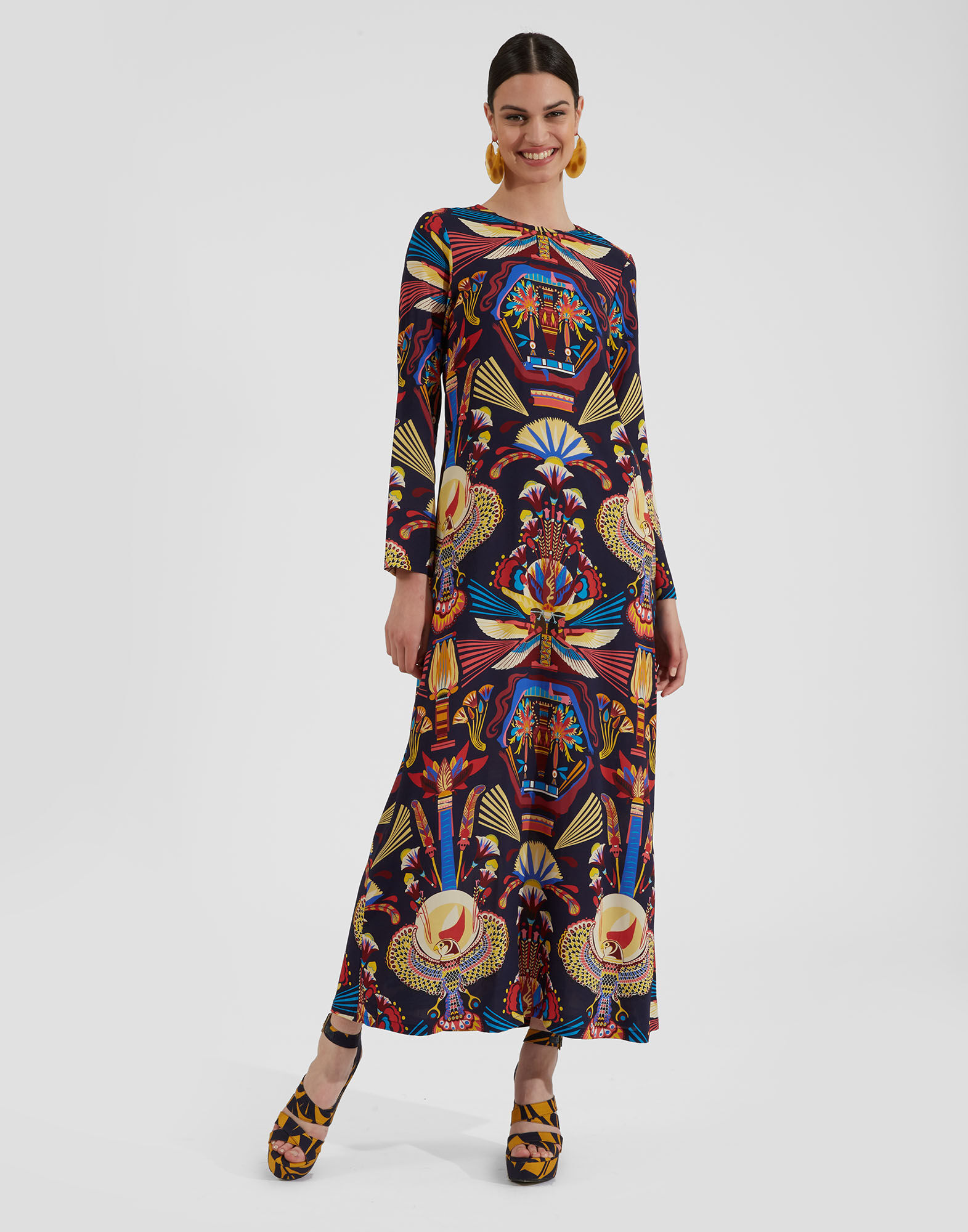 Long Sleeve Swing Dress La DoubleJ: Nephthys Navy Long Sleeve Swing Dress La DoubleJ: Nephthys Navy DRE0184VIS001