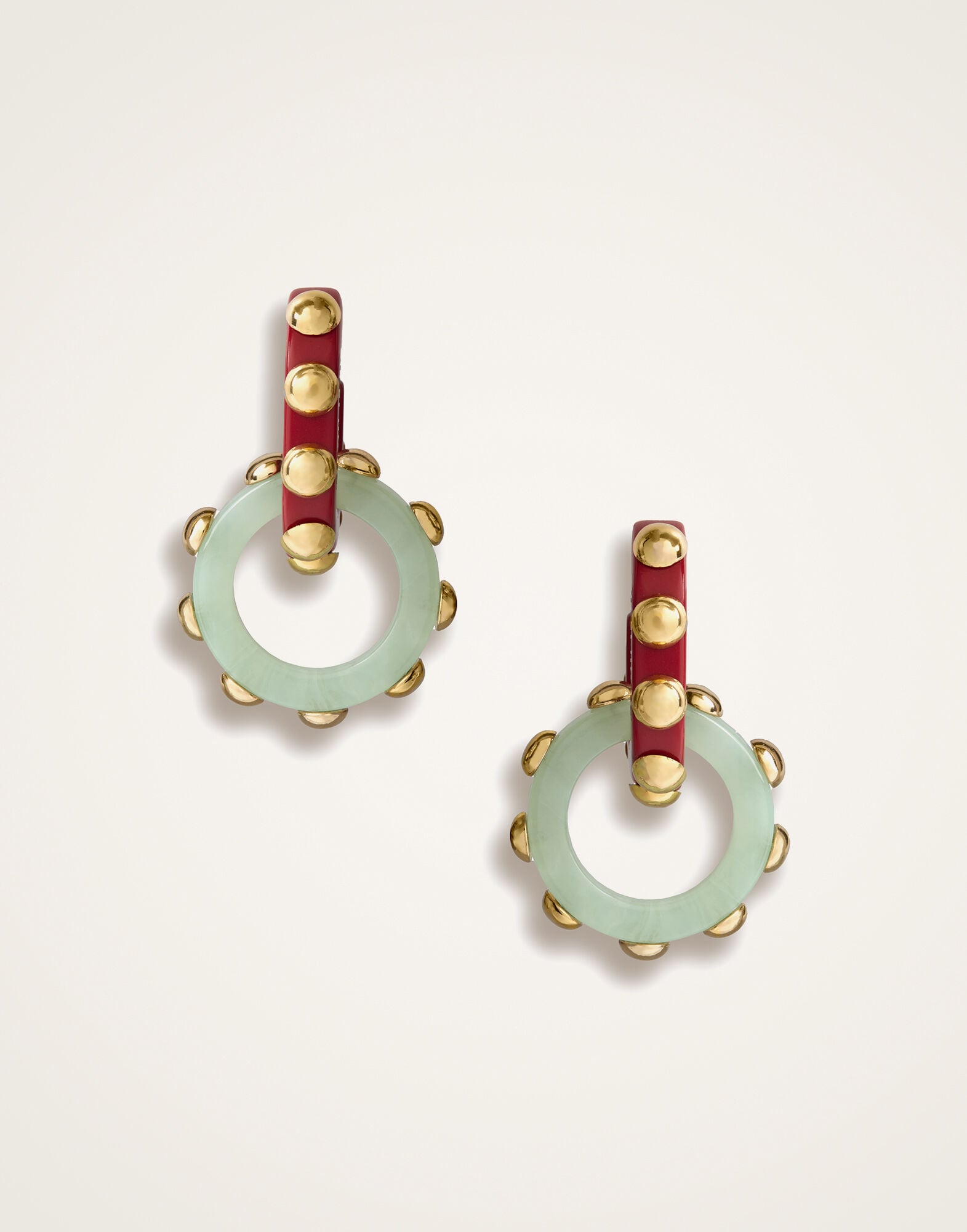 Double Hoop Earrings La DoubleJ: Solid Mint Double Hoop Earrings La DoubleJ: Solid Mint EAR0048POL004