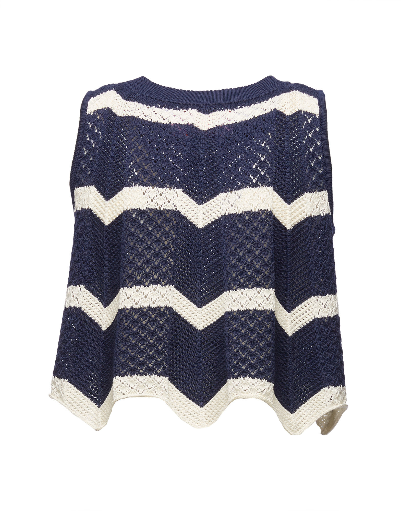 Chevron Top La DoubleJ: Navy / Avorio Chevron Top La DoubleJ: Navy / Avorio PUL0145KNI079