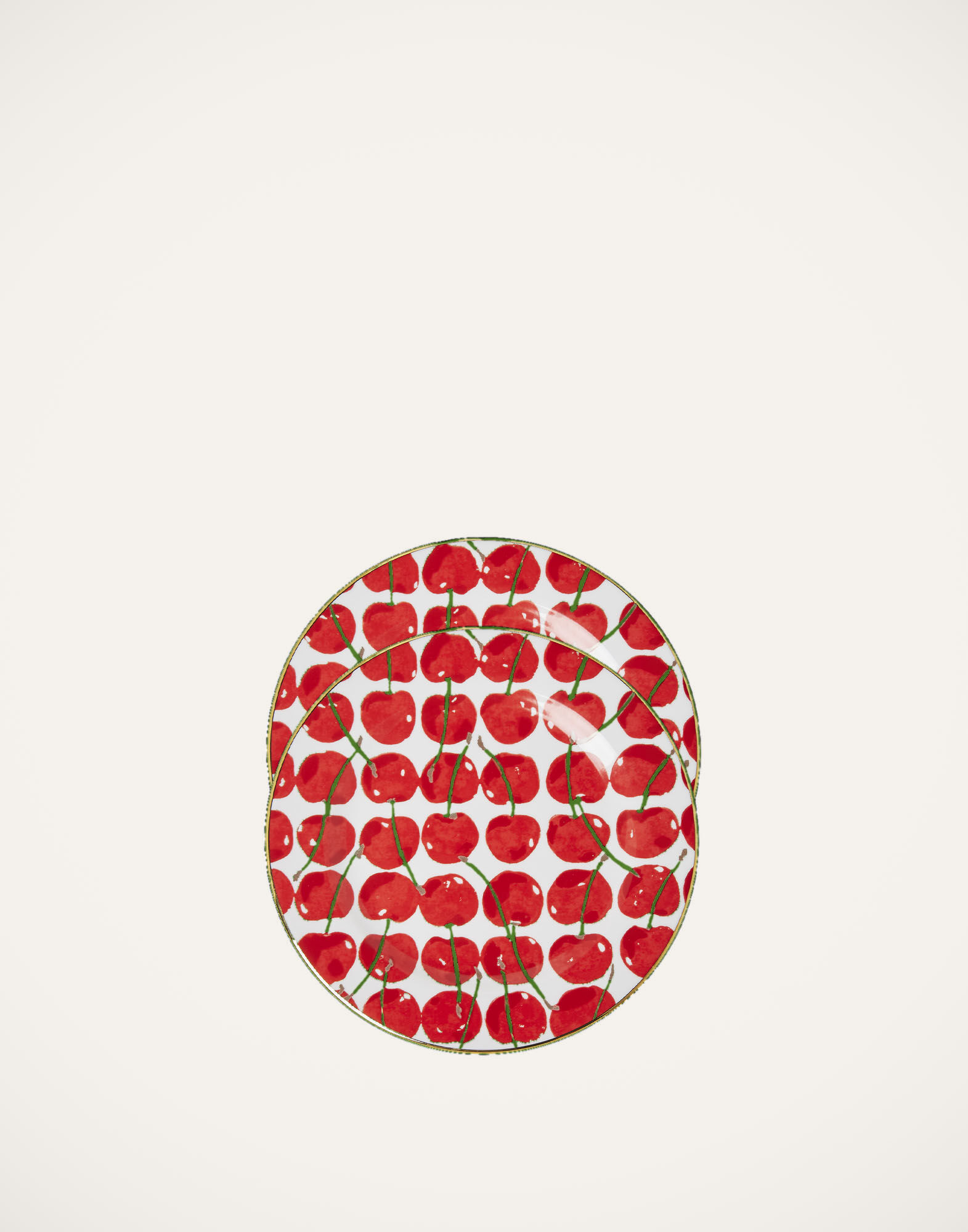 Dessert Plates Set Of 2 La DoubleJ: Cherries Avorio Dessert Plates Set Of 2 La DoubleJ: Cherries Avorio DIS0063CER001