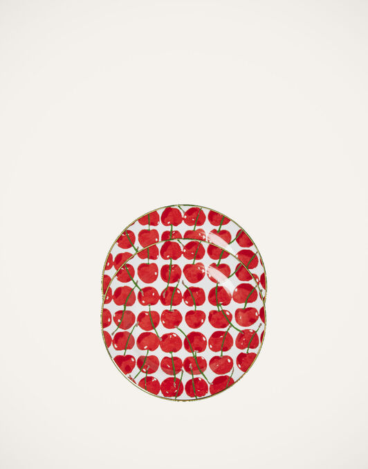 Dessert Plates Set Of 2 La DoubleJ: Cherries Avorio Dessert Plates Set Of 2 La DoubleJ: Cherries Avorio DIS0063CER001