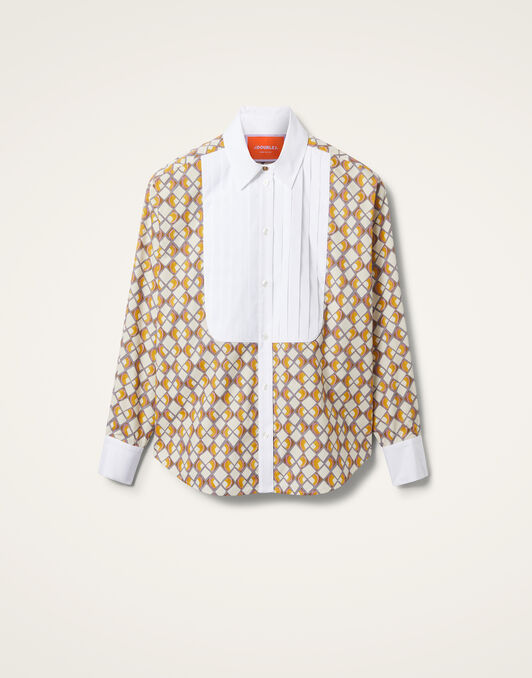 Peggy Shirt La DoubleJ: Half-Light Micro Cream Peggy Shirt La DoubleJ: Half-Light Micro Cream SHI0115COT001