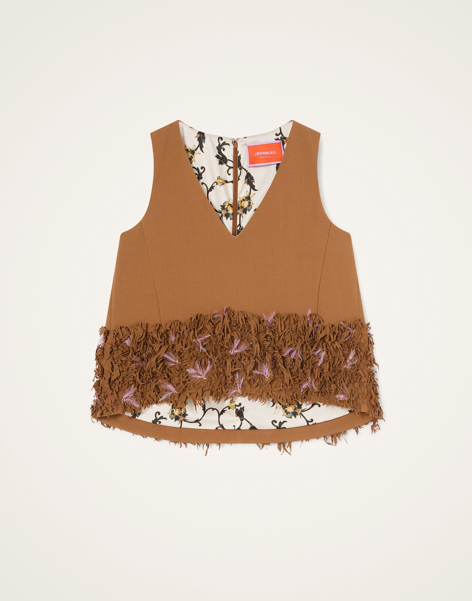 V-Neck La Scala Top La DoubleJ: Solid Tobacco V-Neck La Scala Top La DoubleJ: Solid Tobacco TOP0226VIS035
