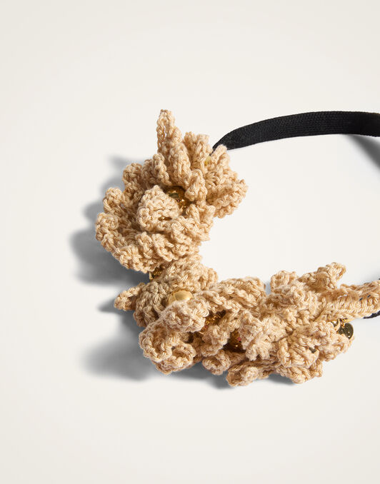 Bonanza Choker La DoubleJ: Beige Cotton Crochet NEC0062CRH001