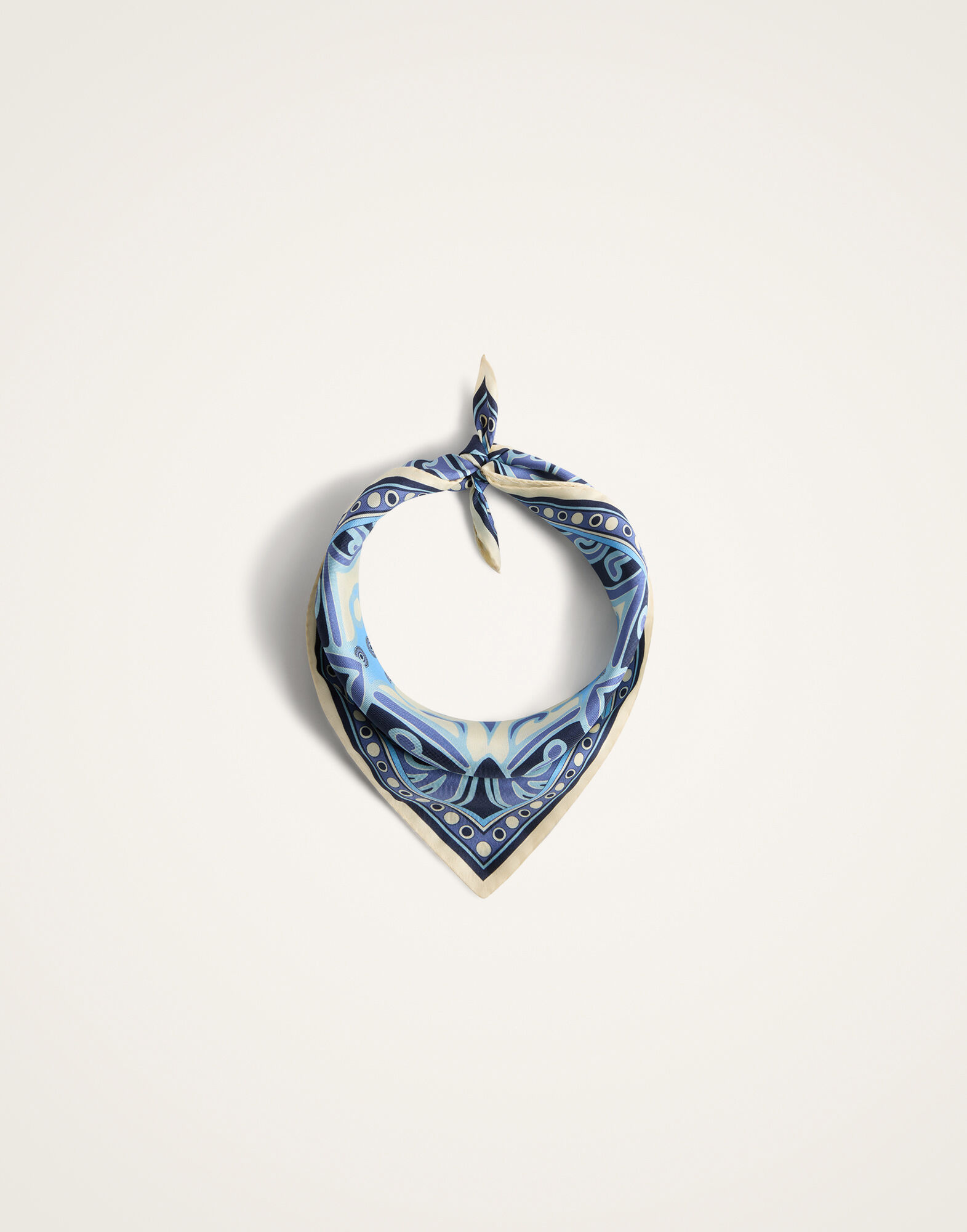 Foulard 45 La DoubleJ: Cocoon Placée Blue SCA0065SIL006