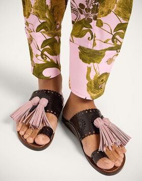 Sandy Slides La DoubleJ: Solid Black SHO0110LEA014