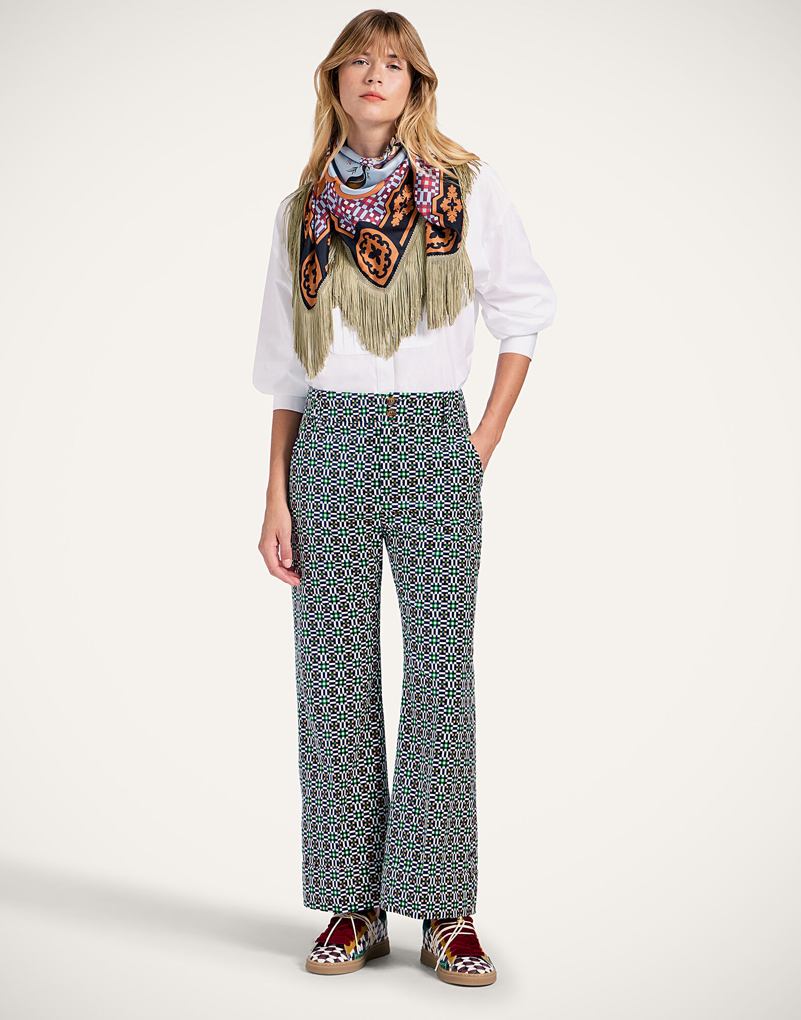 Hendrix Pants La DoubleJ: Byte Micro Green Hendrix Pants La DoubleJ: Byte Micro Green TRO0014VEL001